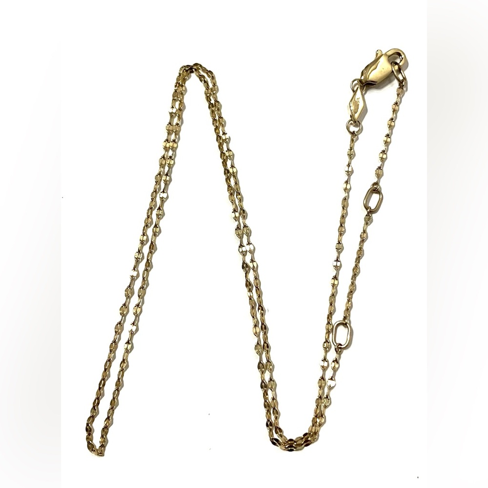 Fossil Dainty Gold Tone Sequin Link Necklace